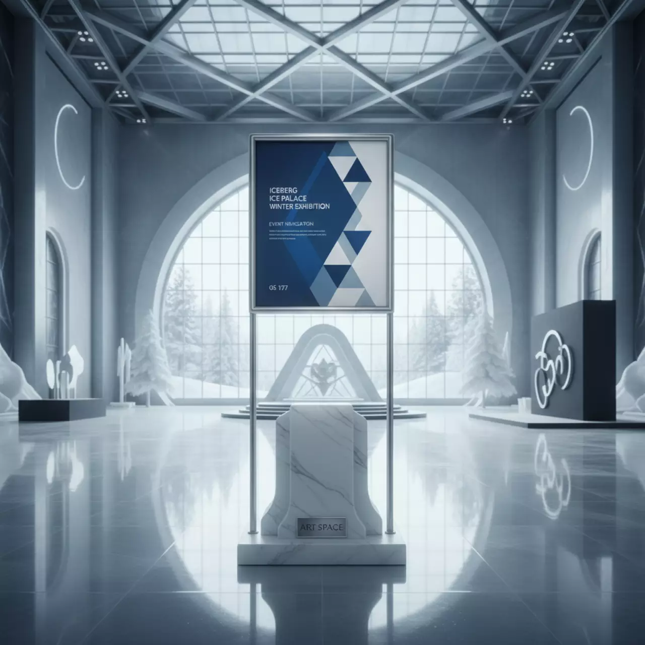Аренда Стойка указатель информационная А4 05 177 в Ледовом дворце «Айсберг» — ART SPACE