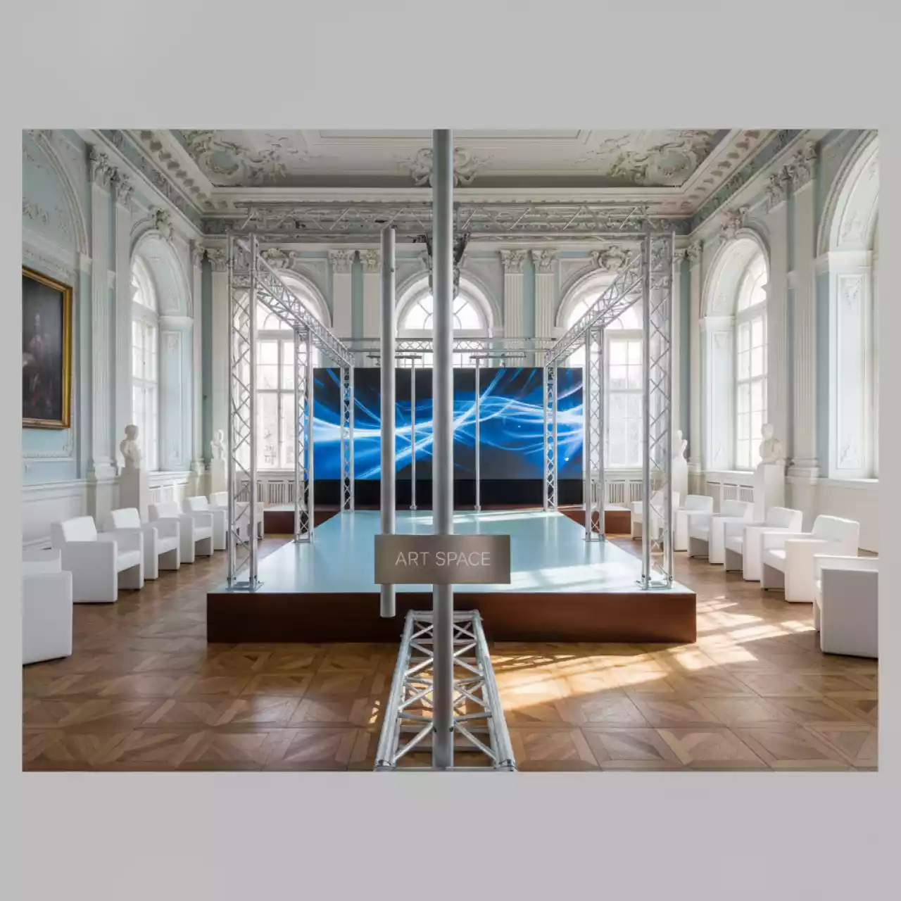 Аренда Стойки алюминиевые Multiprop в усадьбе Голицына — ART SPACE