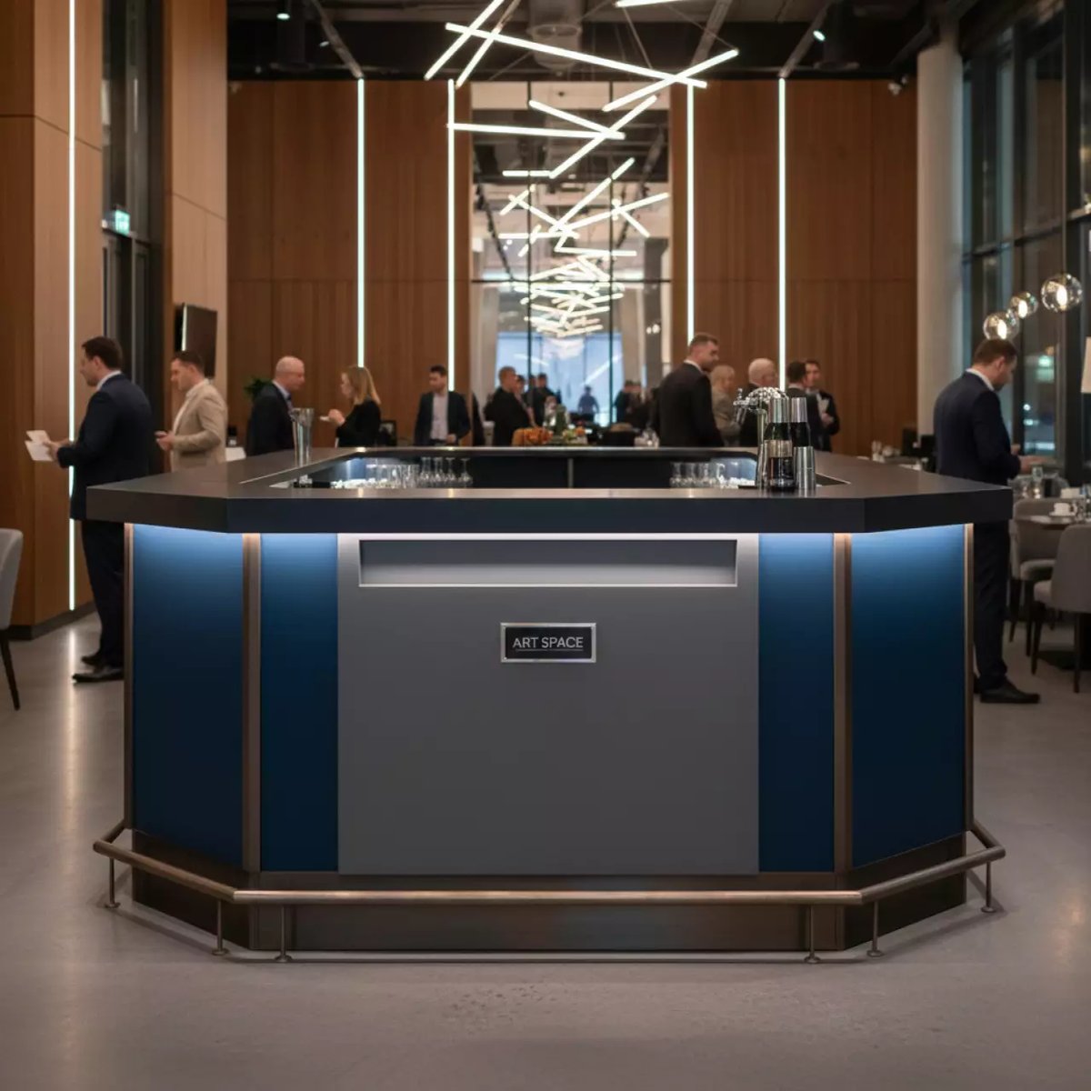 Аренда Стойки барные для входной группы в ресторане «Brunello» — ART SPACE