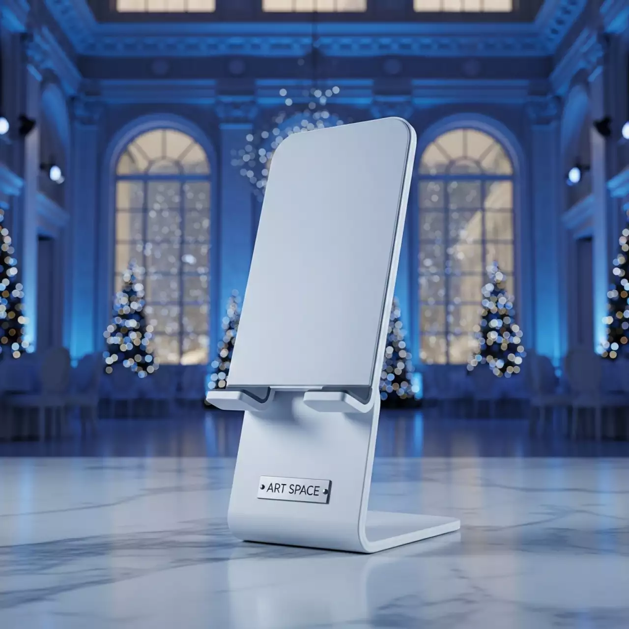 Аренда Стойки для телефона белая в банкетном зале «Дельфин» — ART SPACE