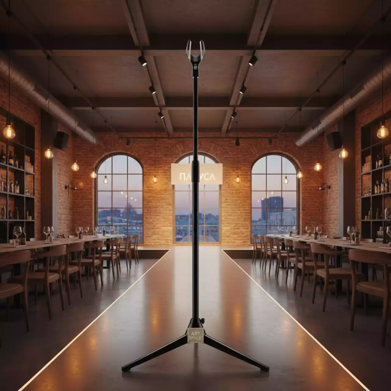 Аренда Стойки микрофонные Hercules MS 632B в ресторане «Паруса» — ART SPACE