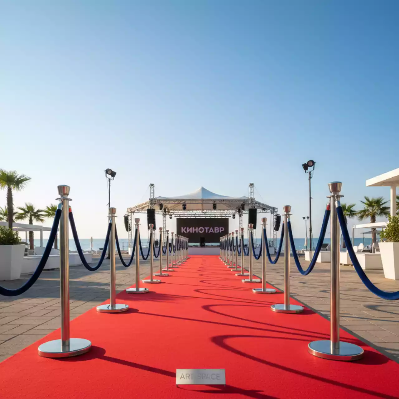 Аренда Стойки ограждения мобильные в пляжном клубе Del Mar — ART SPACE