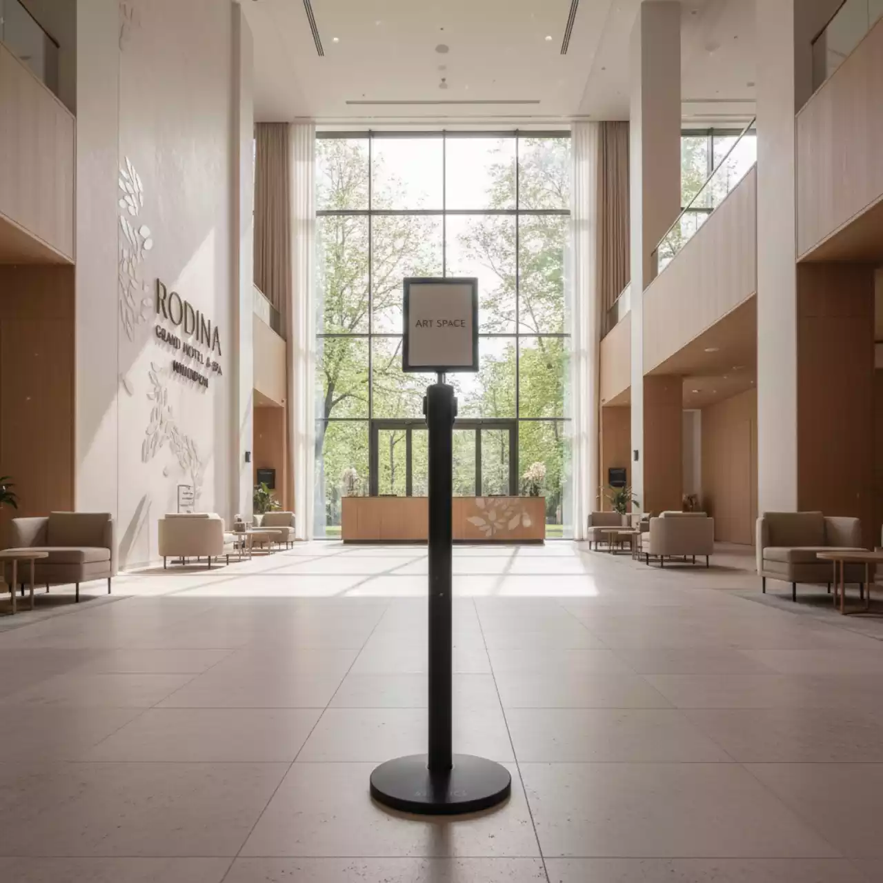 Аренда Стойки с черной лентой в Rodina Grand Hotel & SPA — ART SPACE