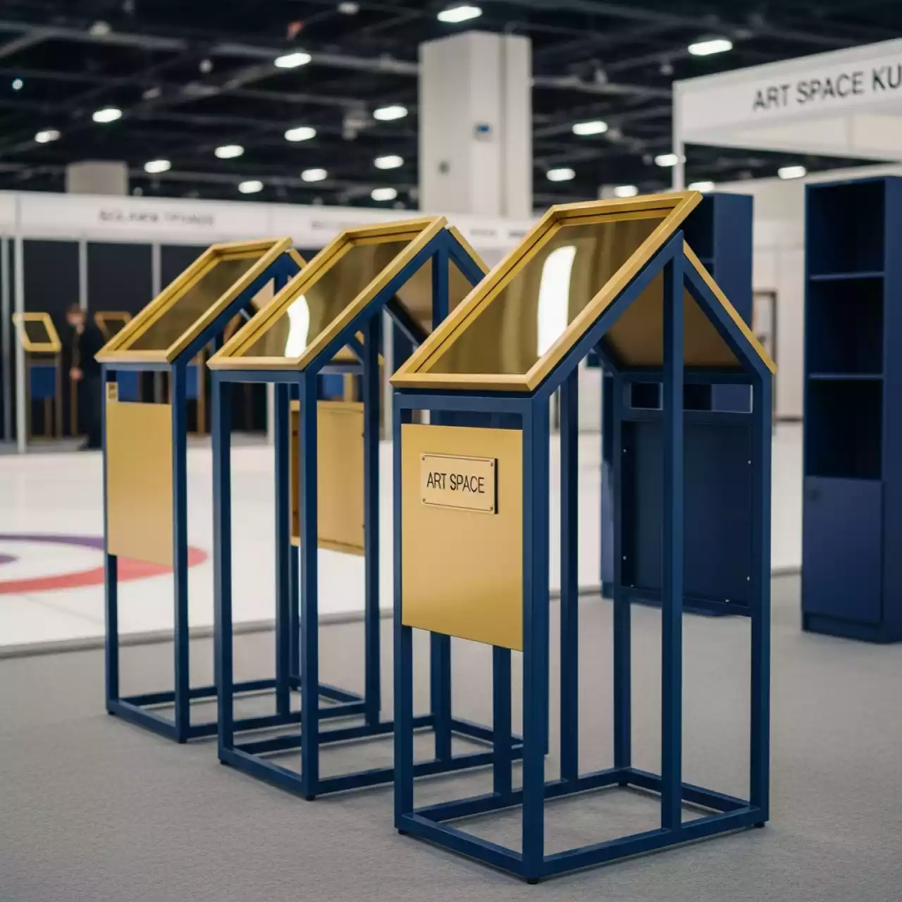 Аренда Стойки золотые в Керлинговом центре «Ледяной куб» — ART SPACE