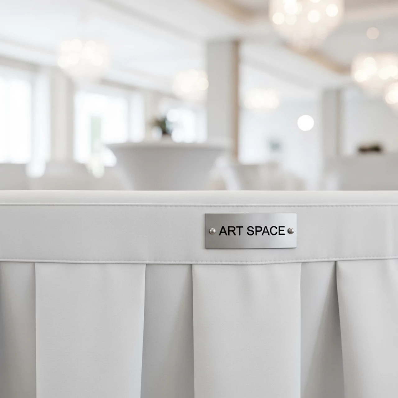 Аренда Стрейч чехол с юбкой для круглого стола 180 см белый в Swissôtel Resort Sochi Kamelia — ART SPACE