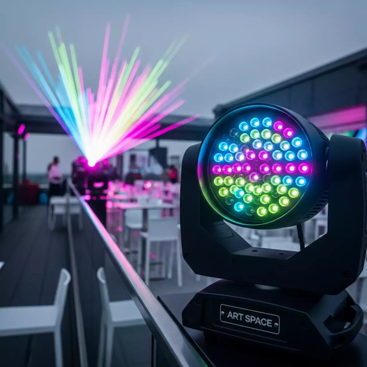 Аренда Стробоскоп LED RGB в ресторане «La Terrazza» — ART SPACE