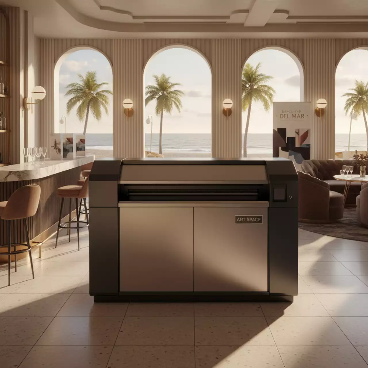 Аренда Струйный плоттер HP DesignJet Studio Steel 24 в пляжном клубе Del Mar — ART SPACE