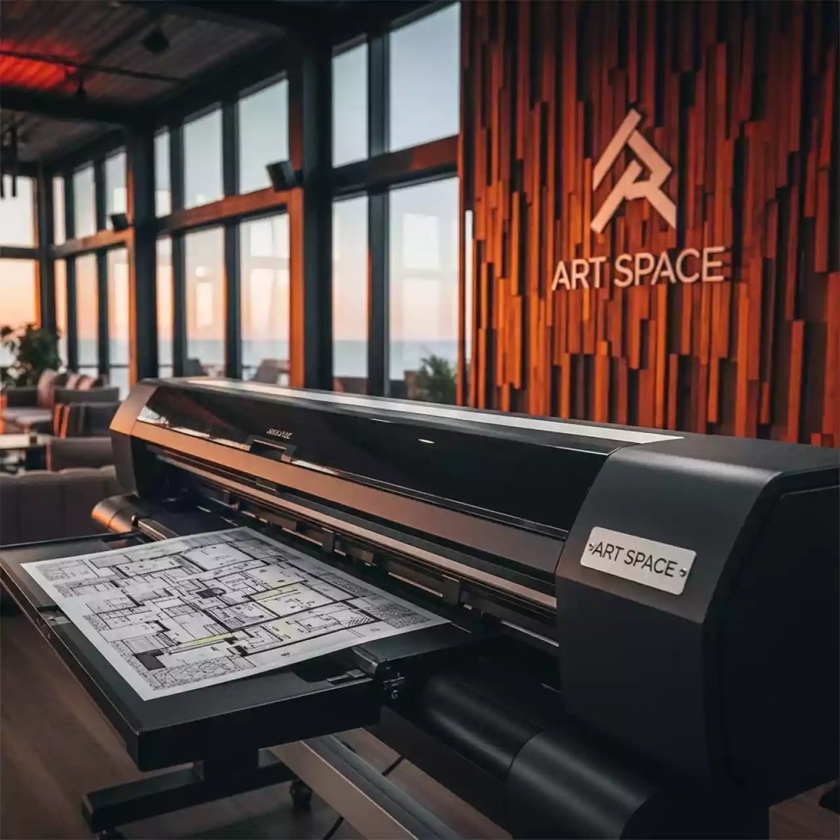 Аренда Струйный плоттер HP DesignJet T1700 44 in PostScript в пляжном комплексе VinoGrad — ART SPACE