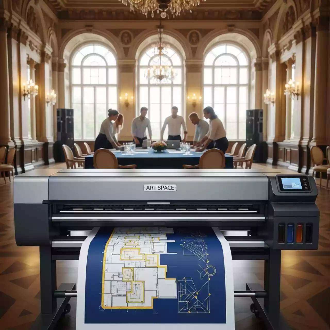 Аренда Струйный плоттер HP Designjet T650 24 дюйма в банкетном зале «Дельфин» — ART SPACE