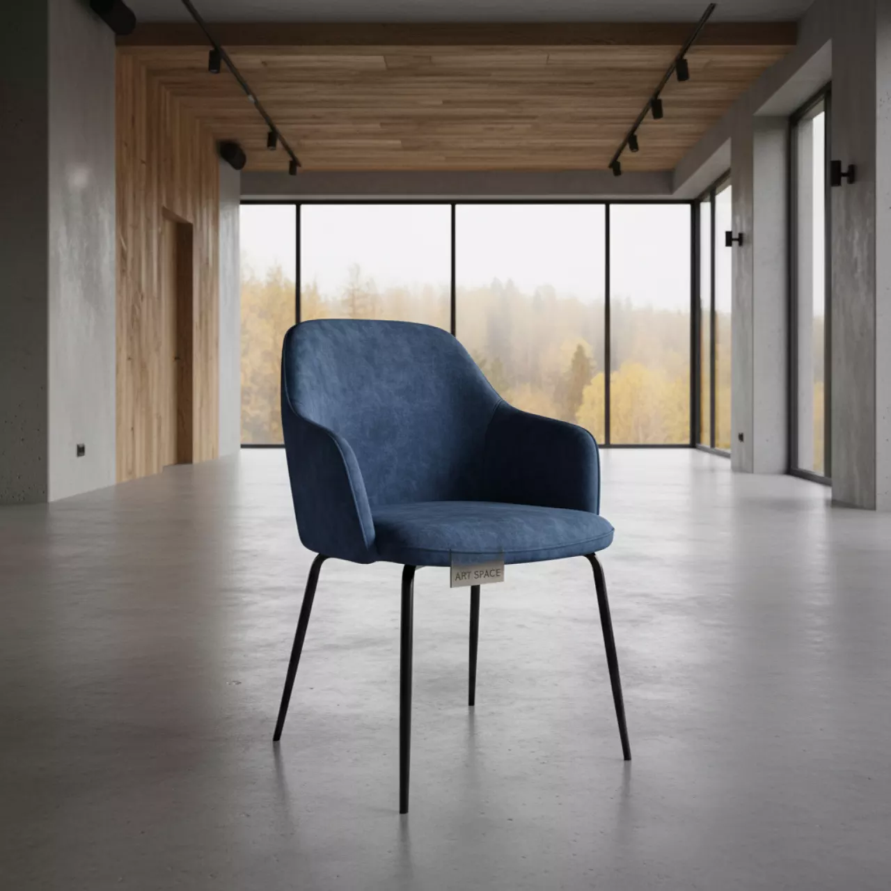 Аренда Стул Аэр черные ножки велюр Velutto в ресторане «Баран-Рапан» — ART SPACE