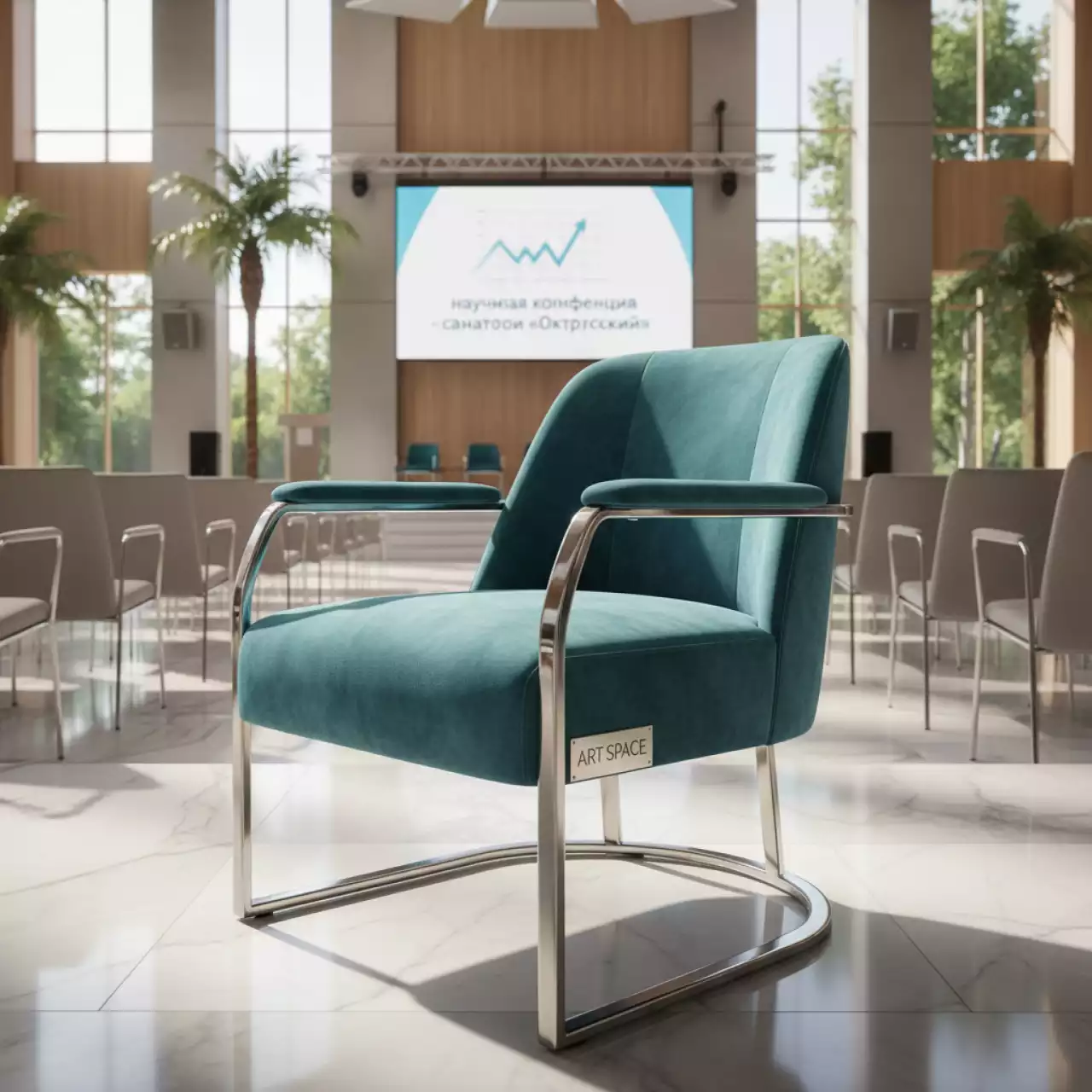 Аренда Стул Аква велюр Monaco металлический каркас в санатории «Октябрьский» — ART SPACE