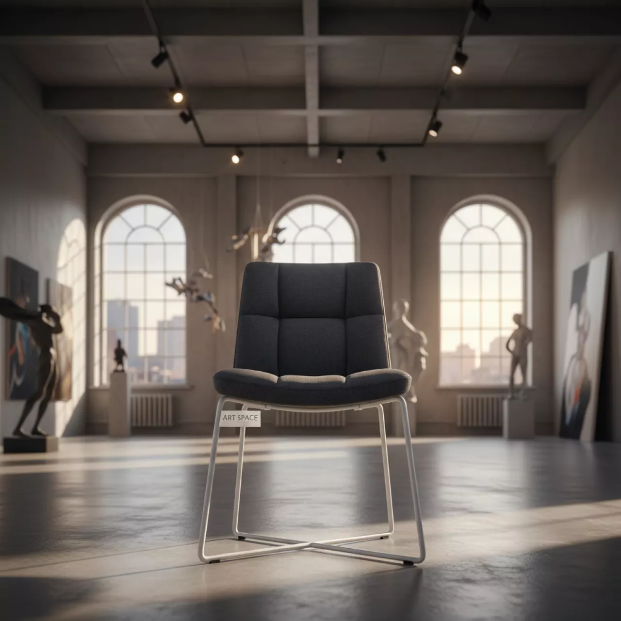 Аренда Стул Alba антрацит белый каркас в Сириус Арене — ART SPACE
