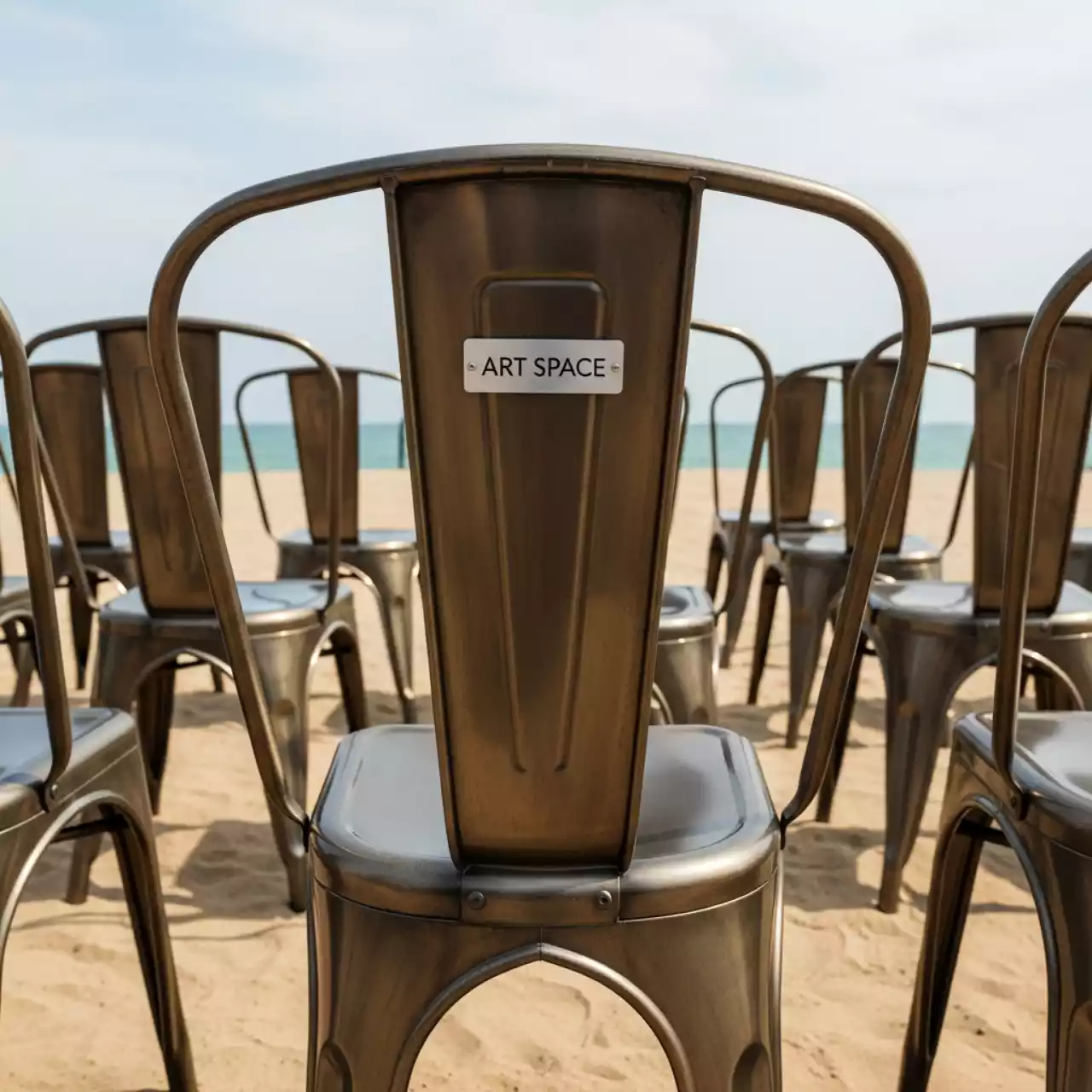 Аренда Стул antique bronze Tolix на пляже «Ривьера» — ART SPACE