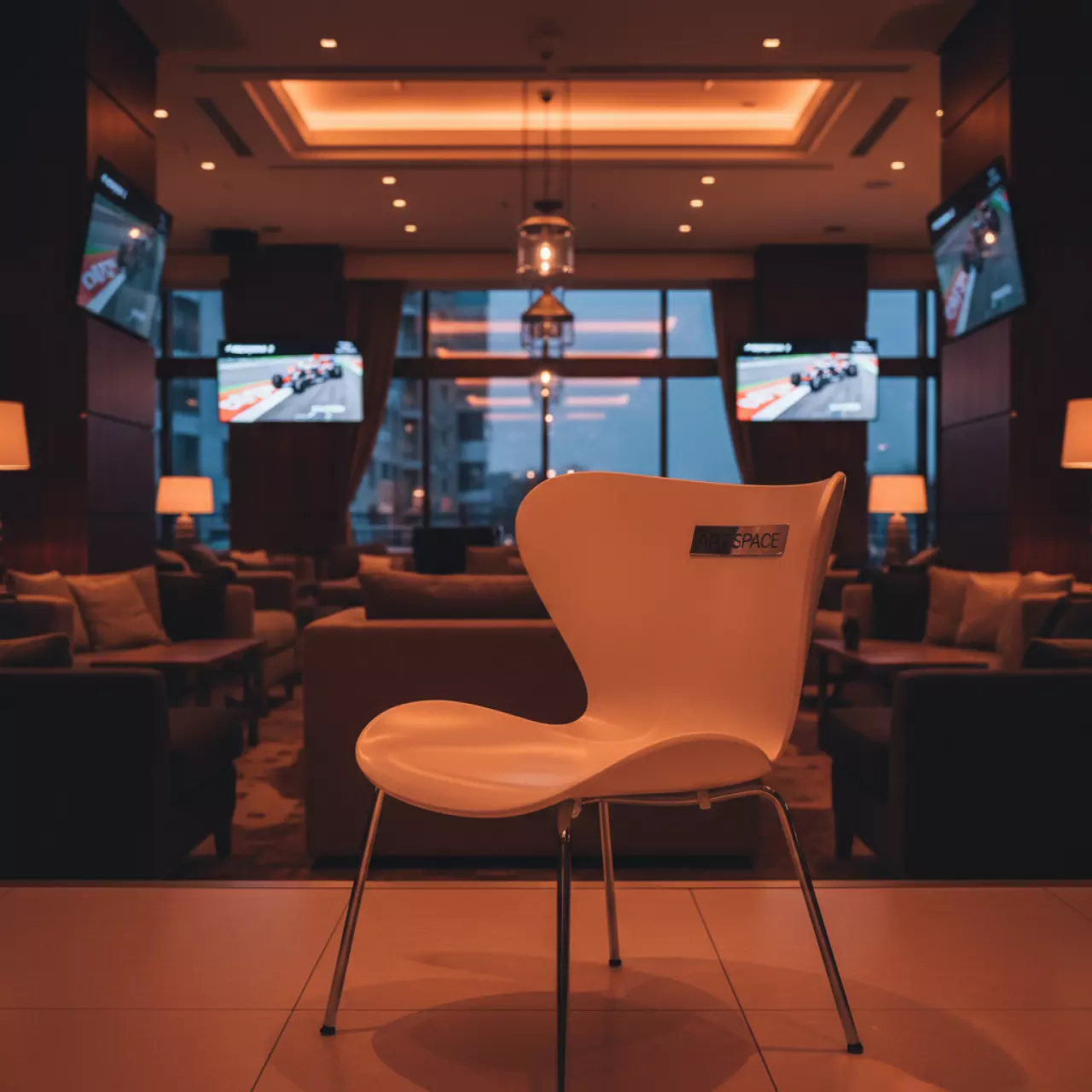 Аренда Стул Arne белый в ресторане «Brunello» — ART SPACE