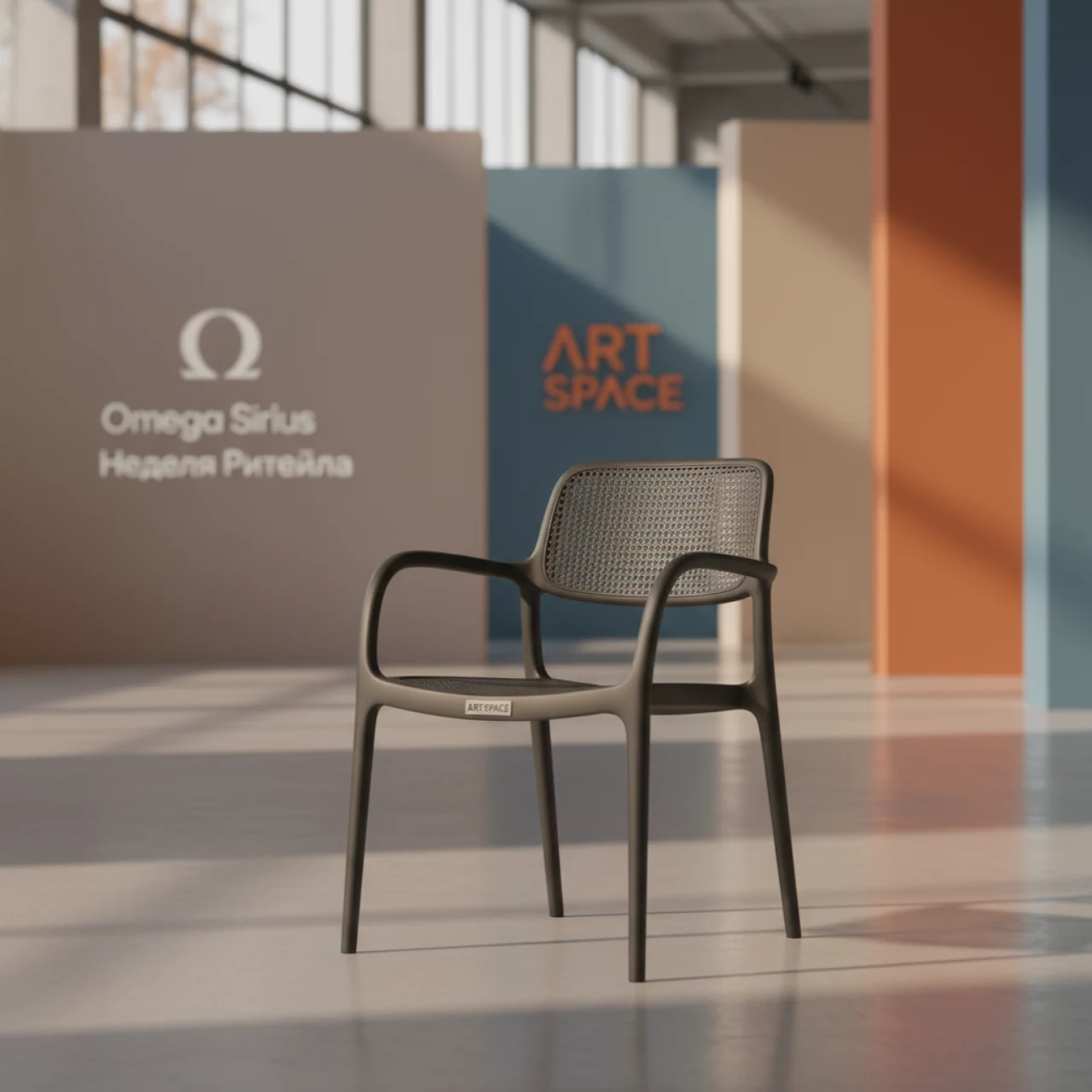 Аренда Стул B Rattan Chicago антрацит в Omega Sirius — ART SPACE