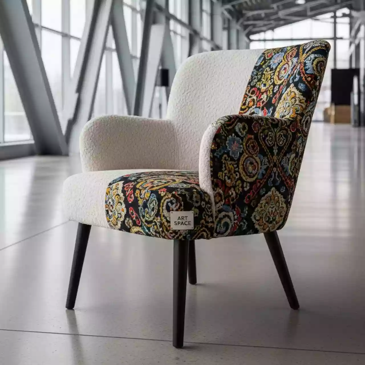 Аренда Стул Bali велюр Teddy гобелен Леда бук черная морилка в ледовом дворце «Большой» — ART SPACE