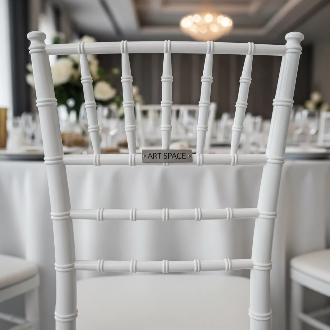 Аренда Стул банкетный белый пластиковый Кьявари в банкетном зале «Дельфин» — ART SPACE