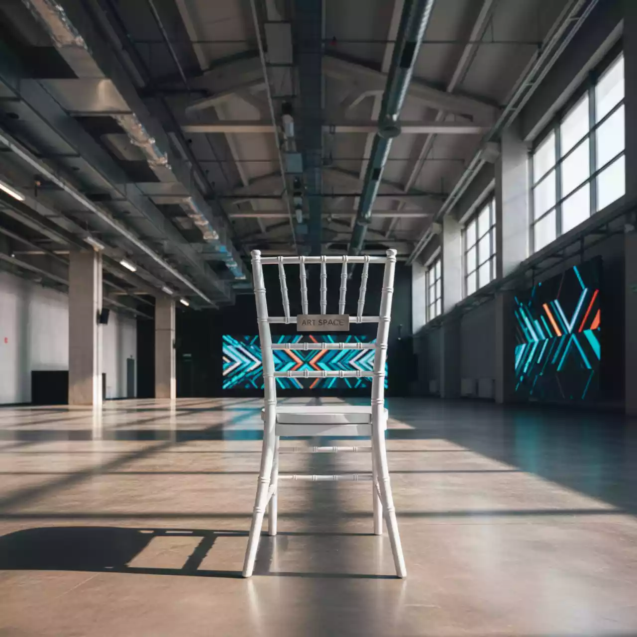 Аренда Стул банкетный белый пластиковый Кьявари WT в ледовом дворце «Большой» — ART SPACE