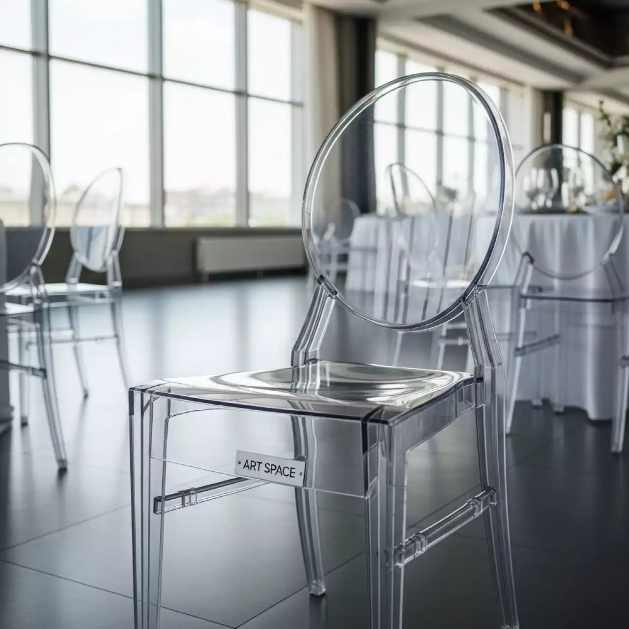 Аренда Стул банкетный Cristal Light в банкетном зале «Дельфин» — ART SPACE