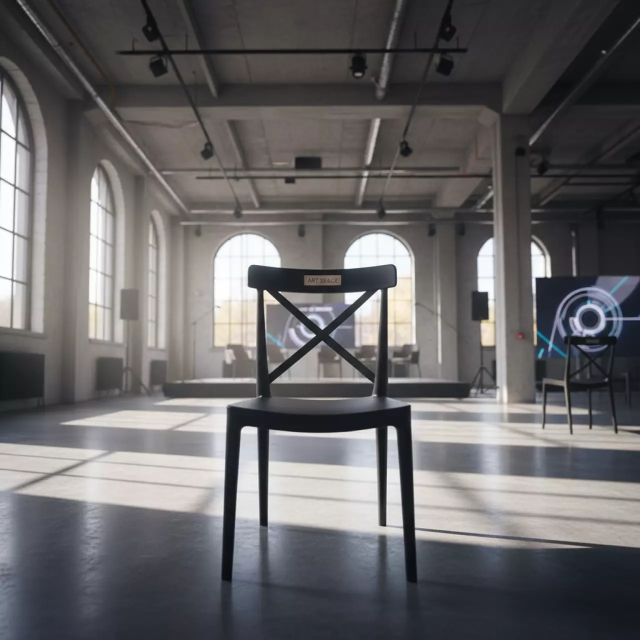 Аренда Стул банкетный Paris черный пластиковый BR в Сириус Арене — ART SPACE
