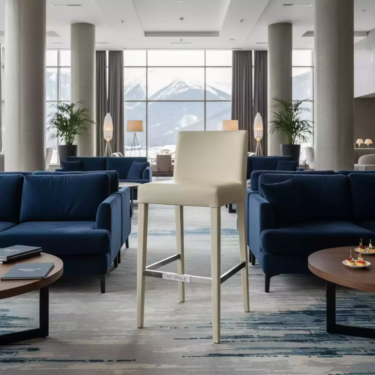 Аренда Стул барный Asti экокожа кремовый в Golden Tulip Rosa Khutor — ART SPACE