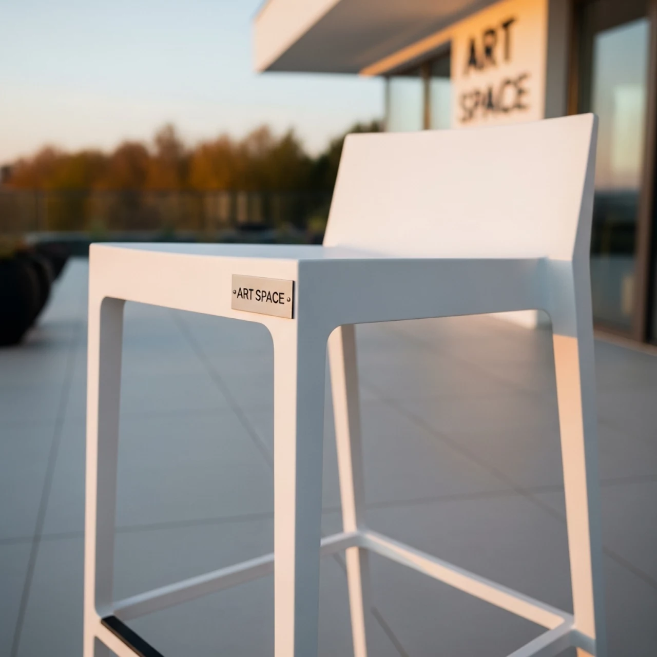 Аренда Стул барный белый Anji на вилле «Анна» — ART SPACE