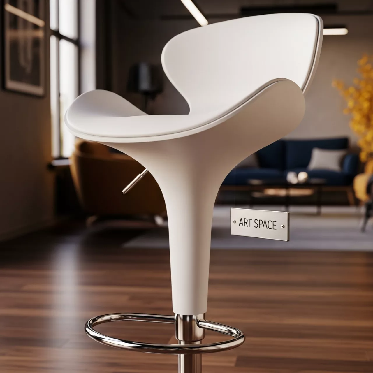 Аренда Стул барный белый Хай Тек в Cosmos Sochi Hotel — ART SPACE