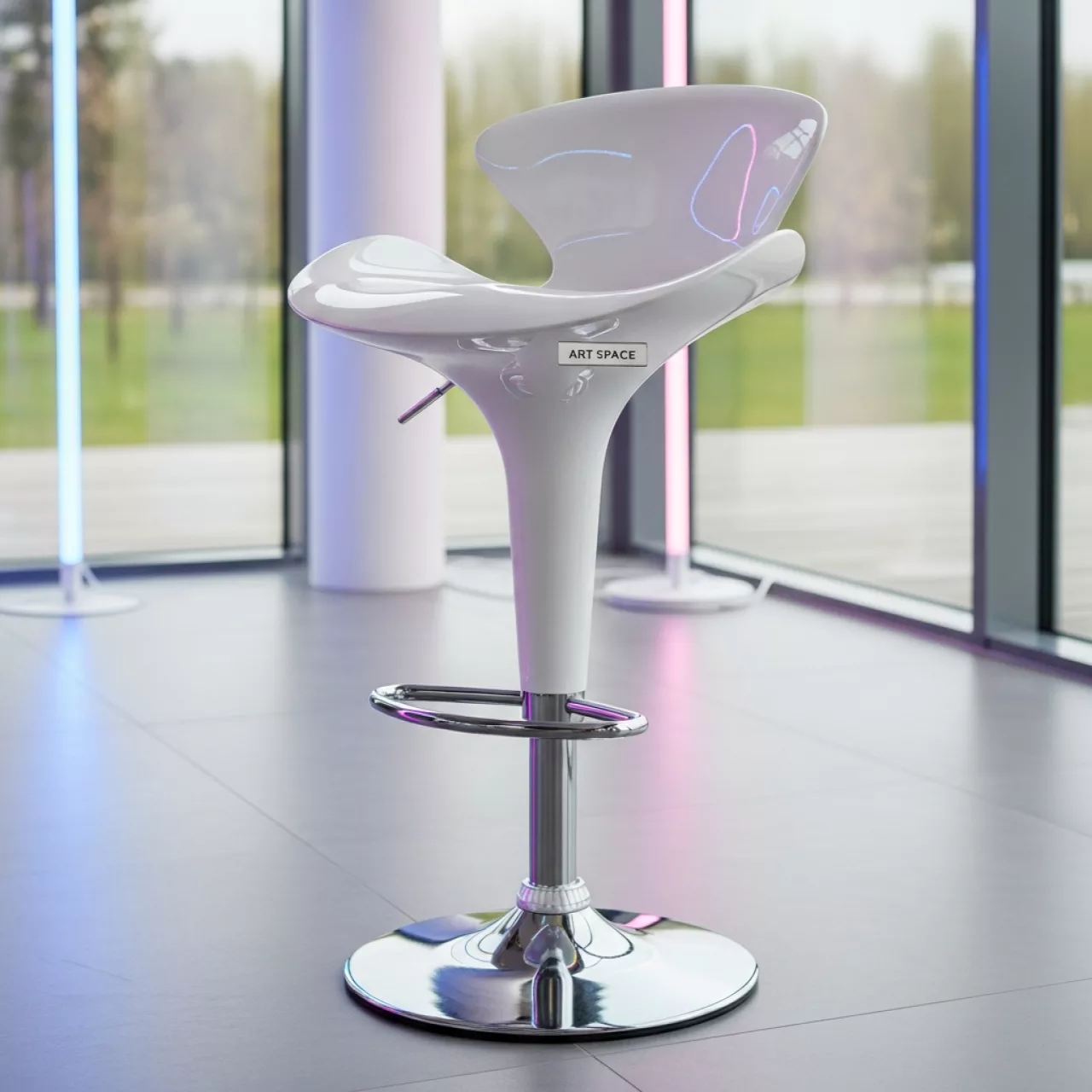 Аренда Стул барный белый Kruger в Karat Resort — ART SPACE