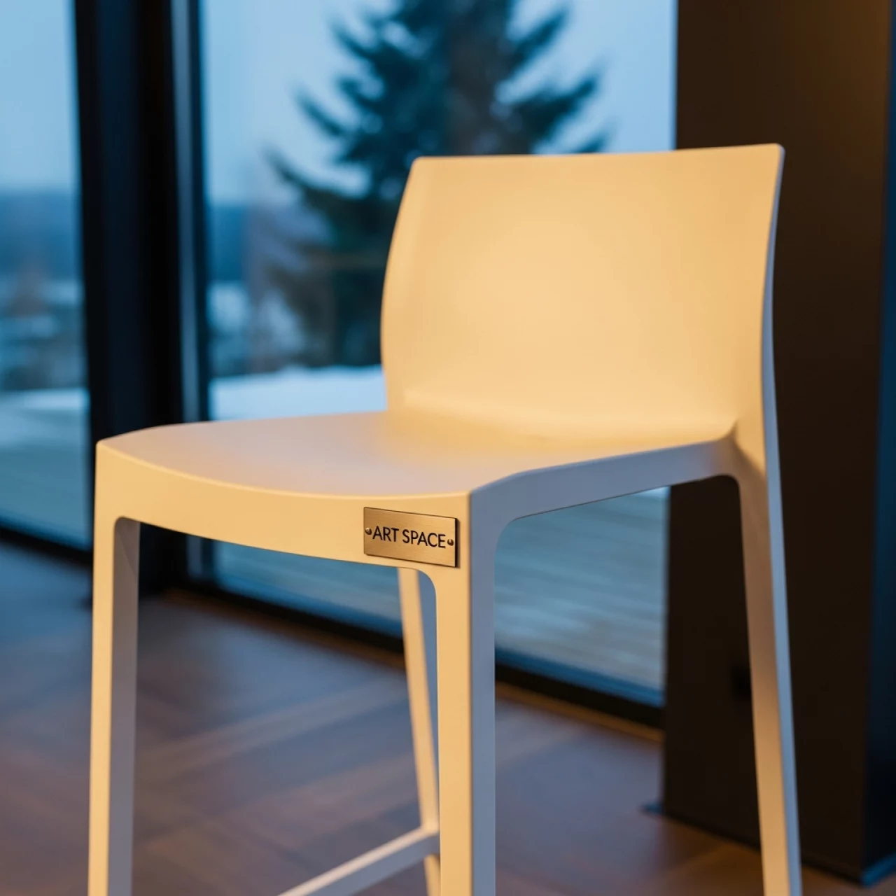 Аренда Стул барный белый Купер NEW NP на вилле «Анна» — ART SPACE