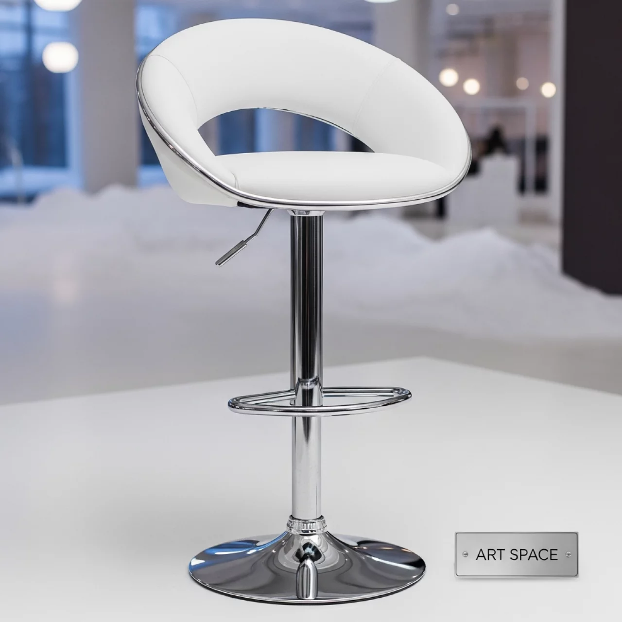 Аренда Стул барный белый laguna в Университете «Сириус» — ART SPACE