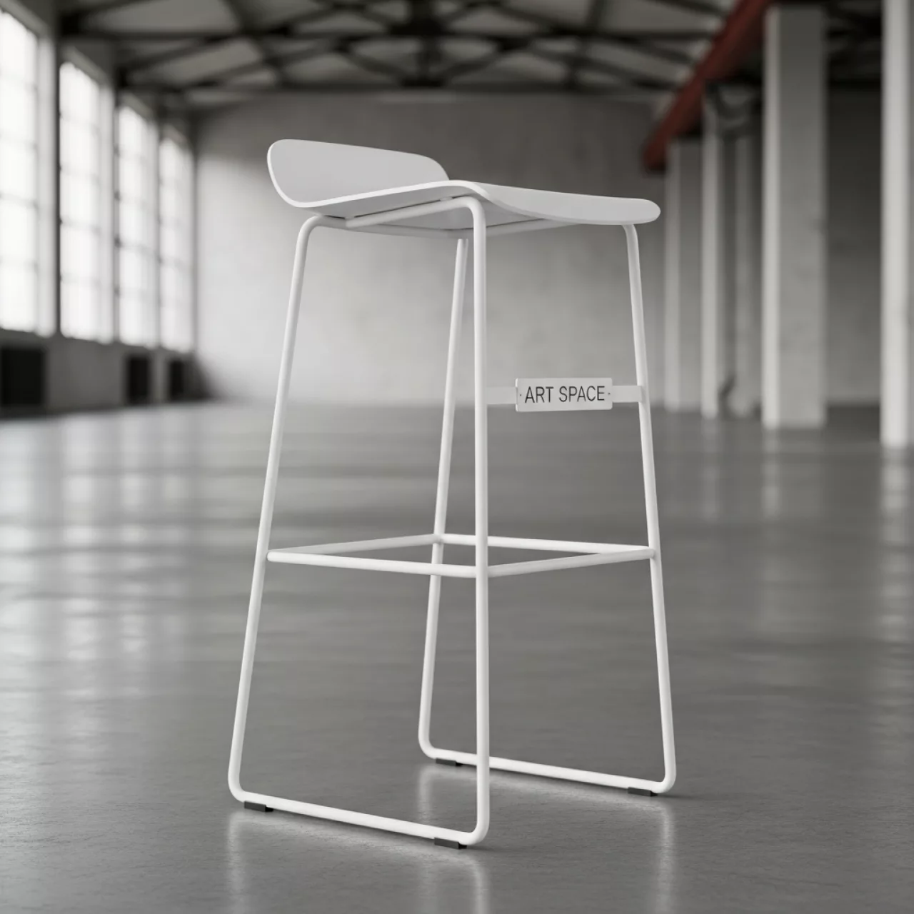 Аренда Стул барный белый Malavi в МФК «Горный» — ART SPACE