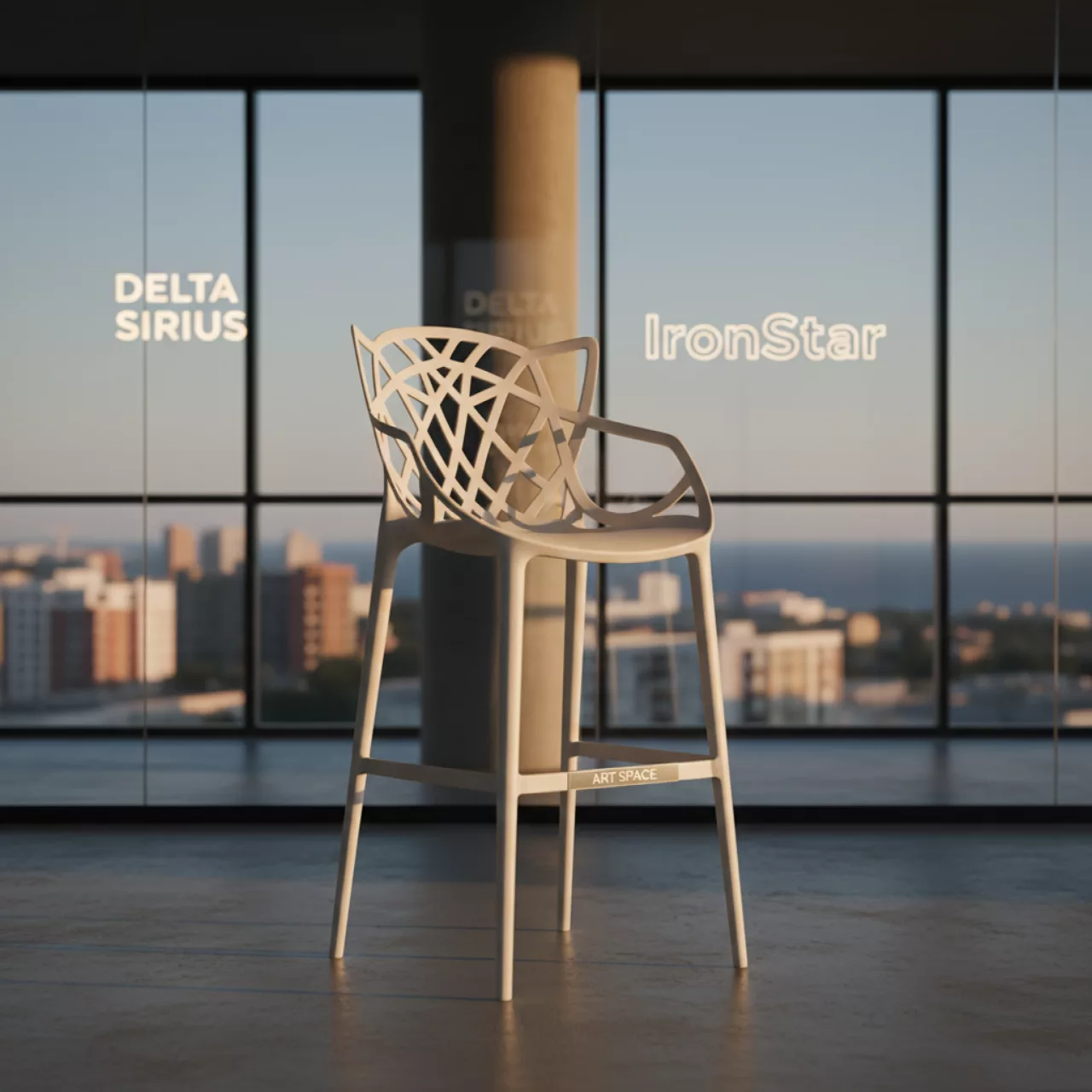 Аренда Стул барный белый masters в Delta Sirius — ART SPACE