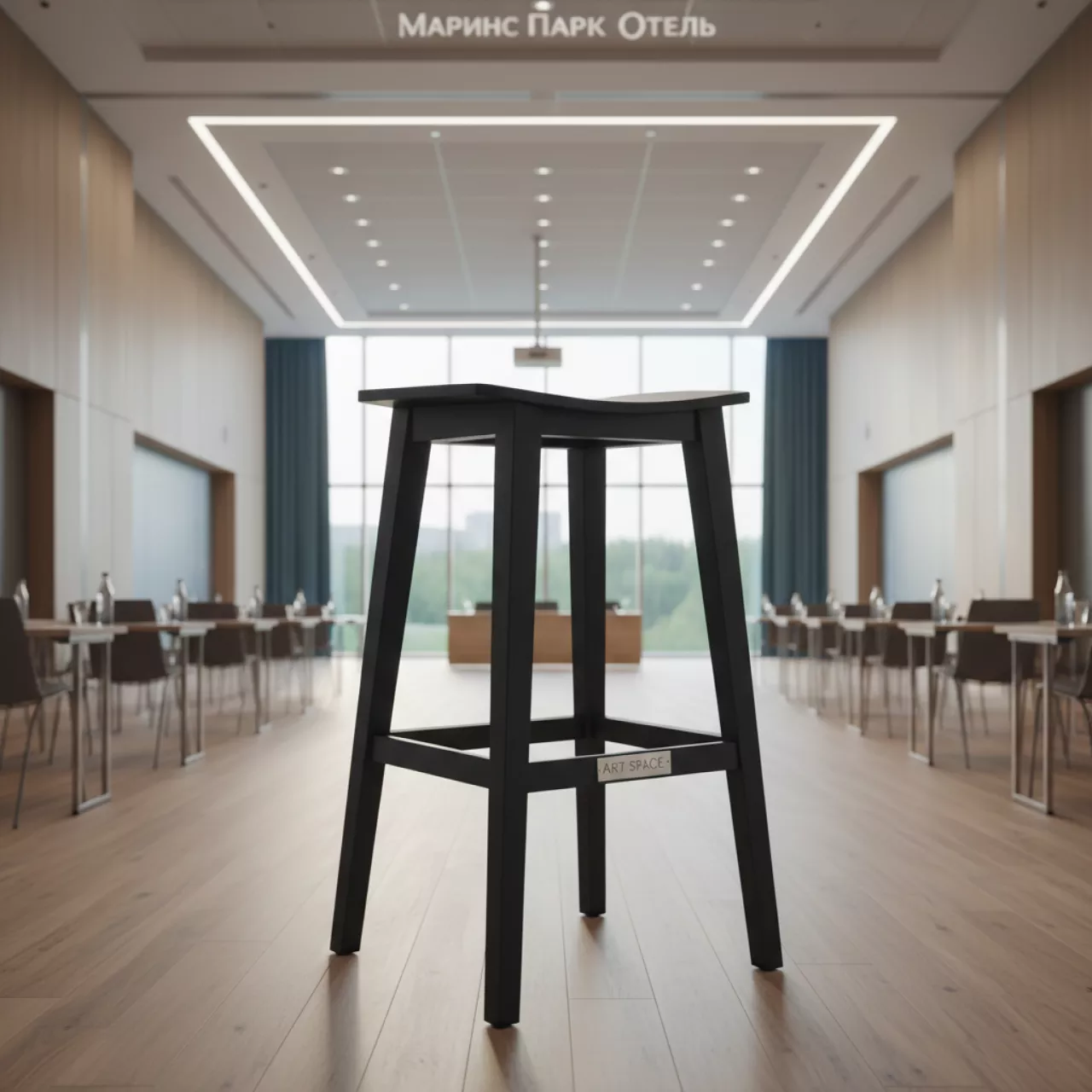 Аренда Стул барный черный Wood в Маринс Парк Отеле — ART SPACE
