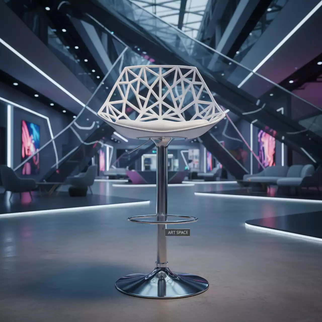 Аренда Стул барный Crack белый в Bridge Resort — ART SPACE