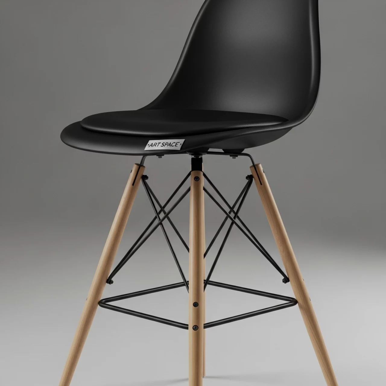Аренда Стул барный дизайнерский Eames DSW black в казино «Сочи» — ART SPACE