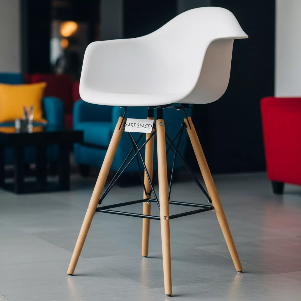 Аренда Стул барный дизайнерский Eames DSW white в Karat Resort — ART SPACE