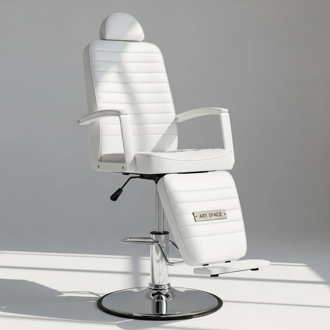 Аренда Стул барный для визажиста белый из экокожи WT в Поляна 1389 Отель и Спа — ART SPACE