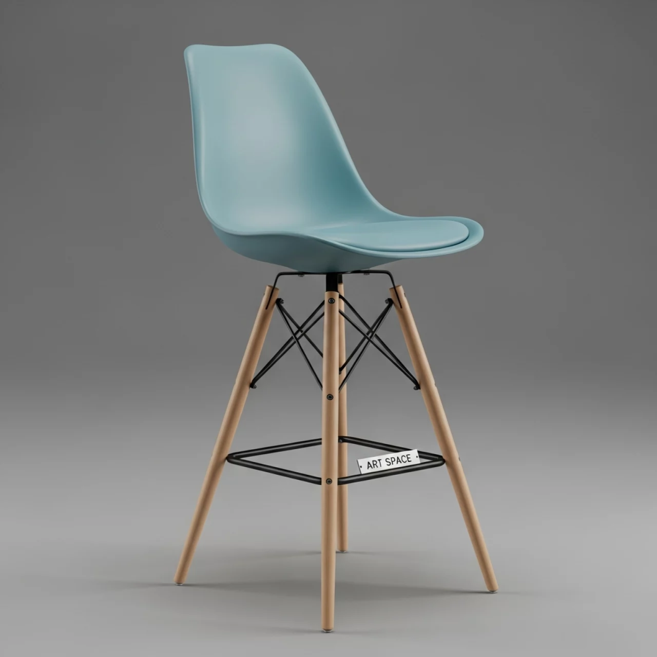 Аренда Стул барный Eames голубой в Gamma Sirius — ART SPACE