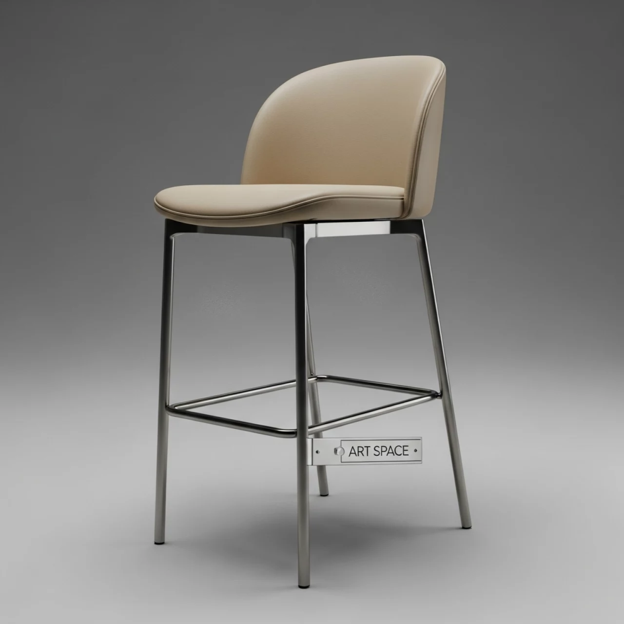 Аренда Стул барный Эссель бежевая кожа в парке «Ривьера» — ART SPACE