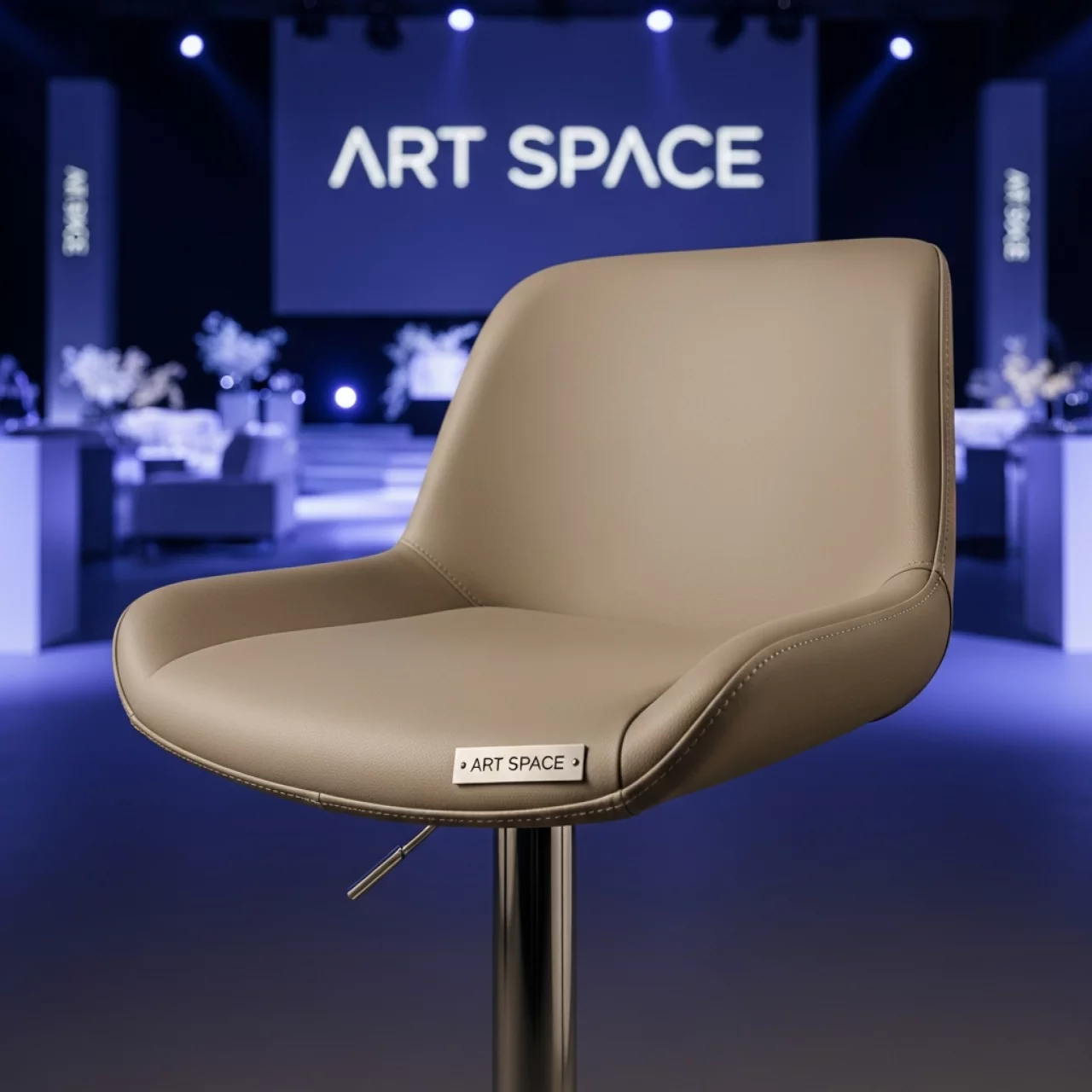 Аренда Стул барный Glory экокожа бежевый в Delta Sirius — ART SPACE