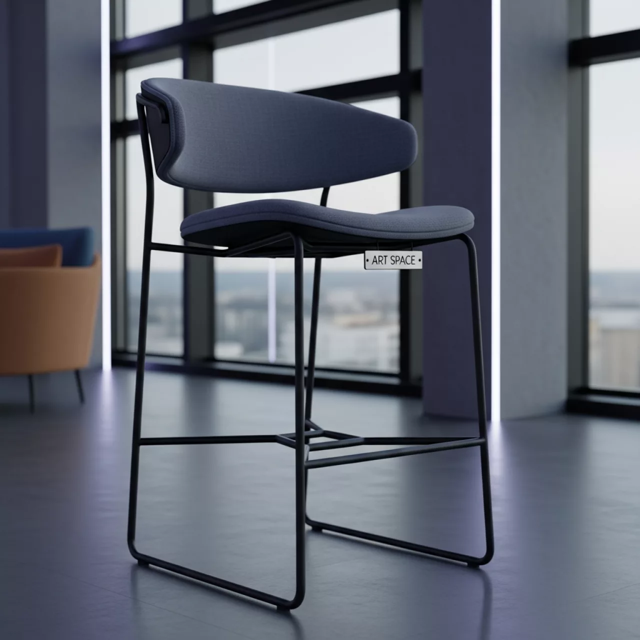 Аренда Стул барный Hampton Bar с обивкой в Grand Karat Sochi — ART SPACE