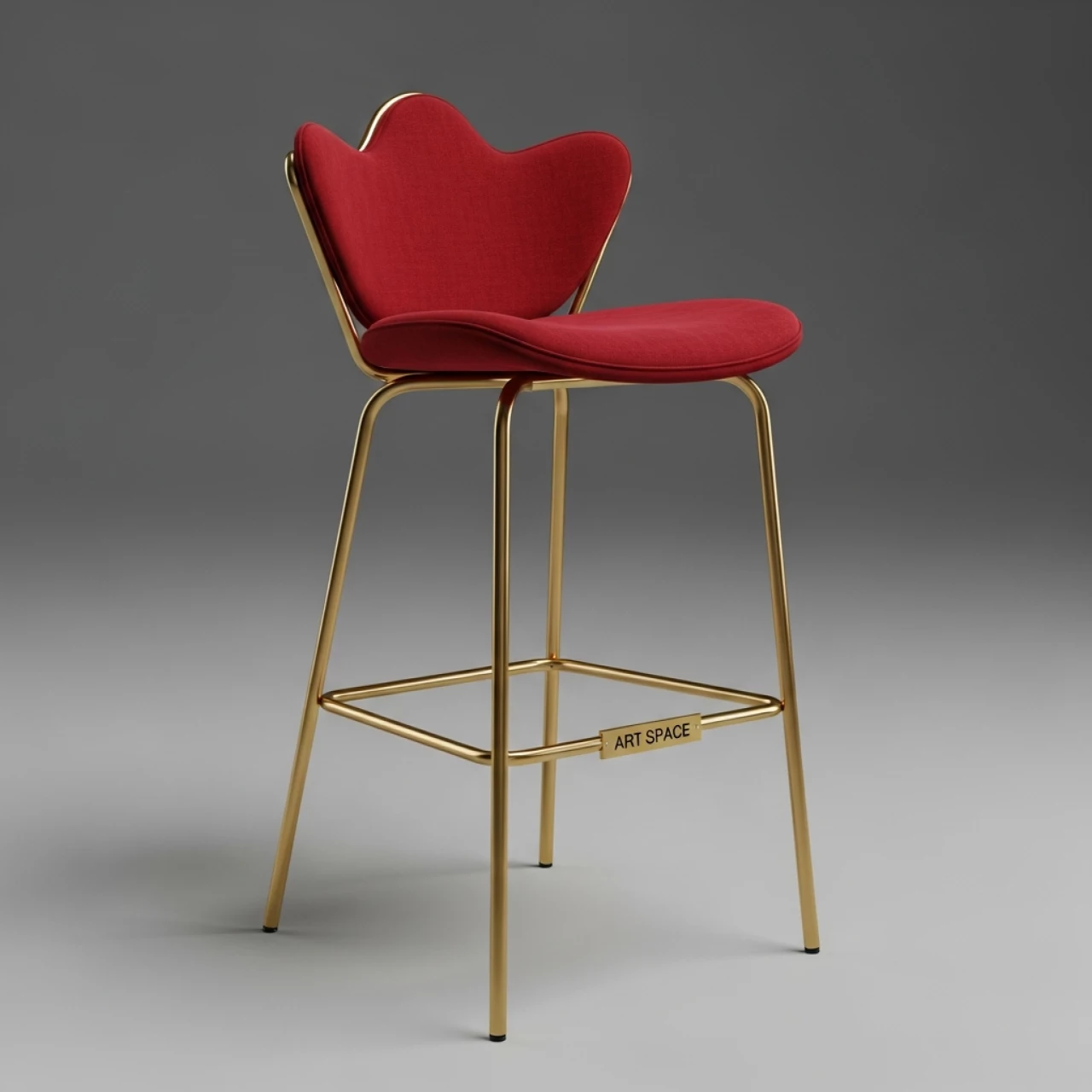 Аренда Стул барный Хит золото красная корона в ресторане «Магадан» — ART SPACE