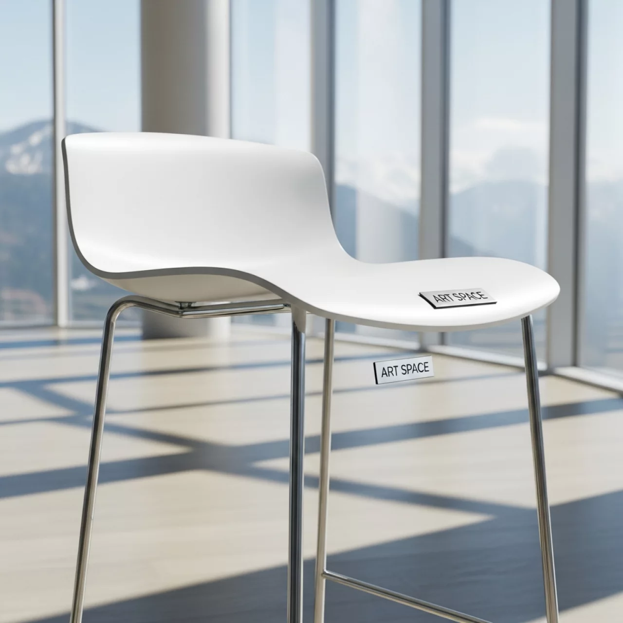 Аренда Стул барный Hitek белый в Гранд Отель Поляна — ART SPACE