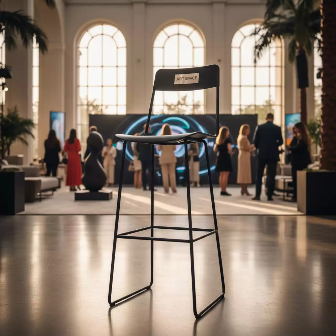 Аренда Стул барный Hitek черный в Karat Resort — ART SPACE