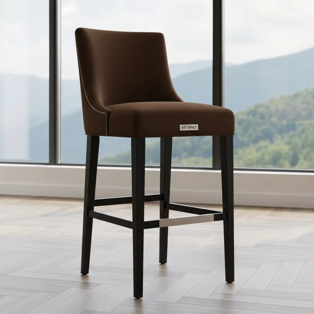 Аренда Стул барный коричневый шоколад Ува L в Green Flow Hotel — ART SPACE