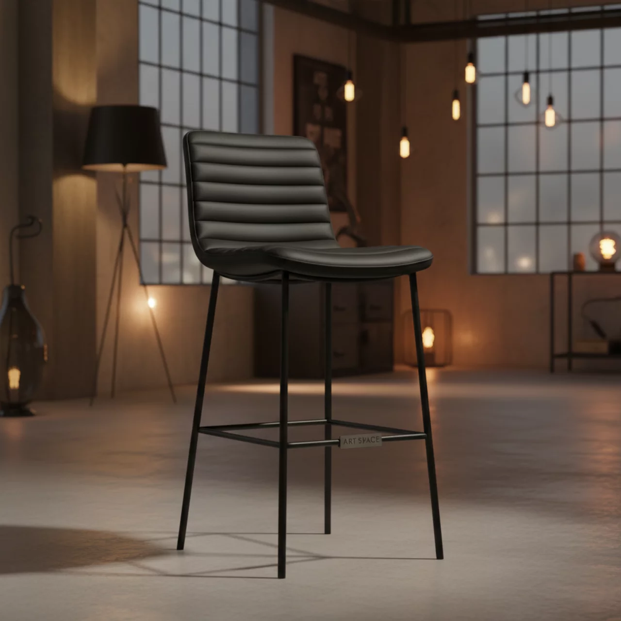 Аренда Стул барный Mira черный из экокожи в Pullman Sochi Centre — ART SPACE