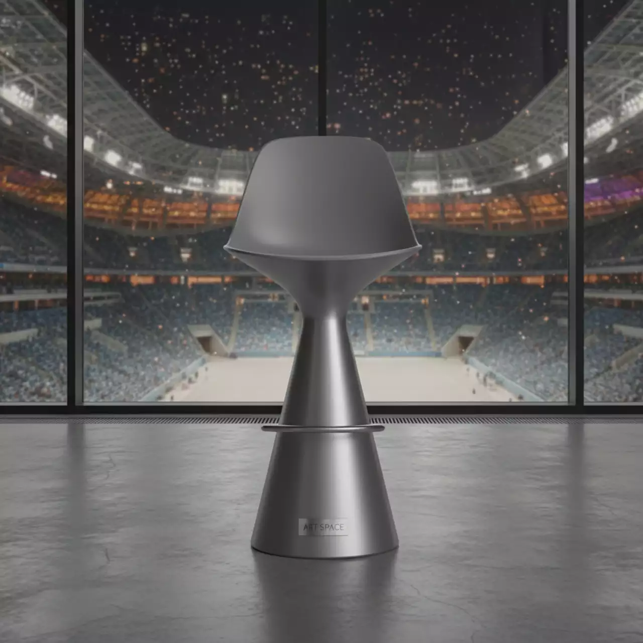 Аренда Стул барный Mobius Bar Conus серый на арене «Фишт» — ART SPACE