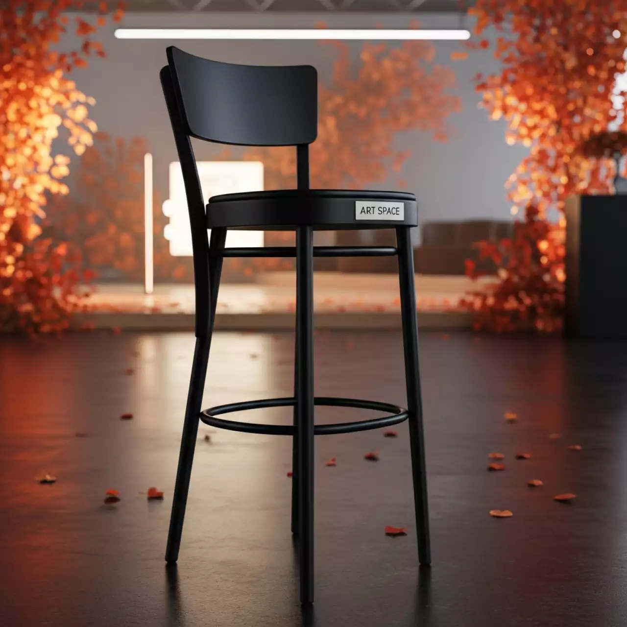 Аренда Стул барный Ольхан черный в VK Stadium Sirius — ART SPACE