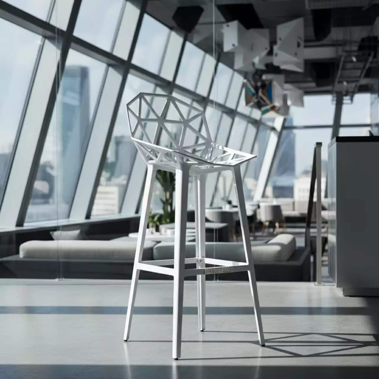 Аренда Стул барный One white в ресторане «D.O.M» — ART SPACE