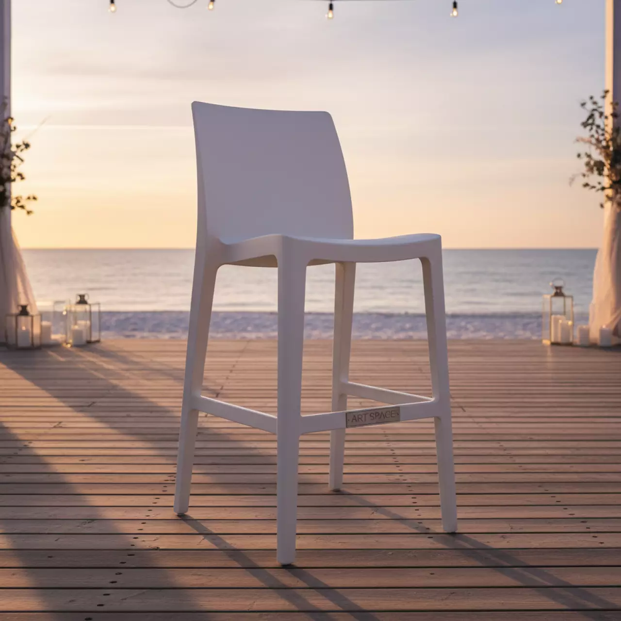 Аренда Стул барный пластиковый Divo на пляже «Мандарин» — ART SPACE